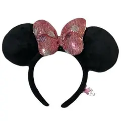 ディズニー ミニー カチューシャ ピンク 水玉リボン