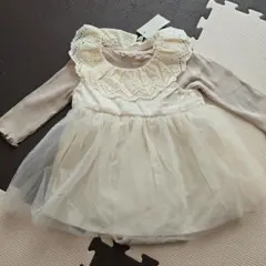 プティマイン 新品タグ付き ワンピース風ロンパース 80