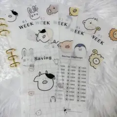 【No.6】A6 家計管理リフィル 週間リフィル 5週 Saving バインダー