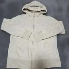 【UNIQLO】ボアスウェットフルジップパーカー 150cm ベージュ