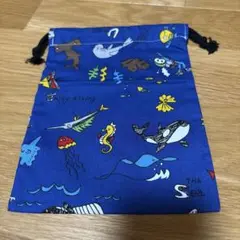 海の生物デザイン 巾着袋☆