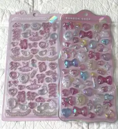 正規品！　ボンボンドロップシール　ほうせき　ガーリー　ボンボン　クーリア　ピンク