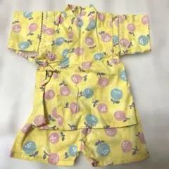 80cm ベビー甚平 女の子 くろわっさんすべべ