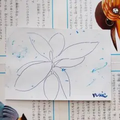 『Who　are　you？』　原画　ハガキ　手描き　絵画　シンプル　線画