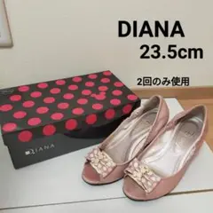 【箱あり】DIANA　ディズニー　コラボ　ミニー　パンプス　ピンク　23.5cm