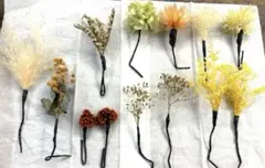 ドライフラワー ヘッドドレス セット(黄色系)
