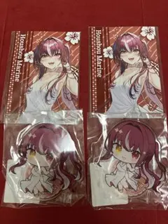 ホロライブ DMMスクラッチ C賞アクリルスタンド 宝鐘マリン（ミニキャラ）2枚