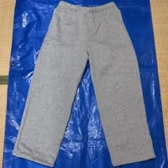 【ユニLサイズ】GU ヘビーウェイトスウェットワイドストレートパンツ　グレー