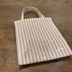 Kitamura キタムラ ストライプ トートバッグ ピンクのサムネイル