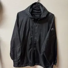 TORA ブラック ナイロンジャケット フード付き　ヤッケ