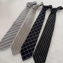 ネクタイセット 4本 グレー ネイビー ブラック