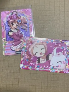 ハローキティとまほうのエプロン　カード　ジュエルペット　大宮ぴんく
