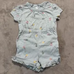 アイスクリーム柄フリル付きベビー服 60-70 セットアップ