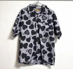 HUMAN MADE ハート柄 アロハシャツ グレー Mのサムネイル