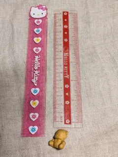Hello Kitty 定規　クマフィギュア　タイニーチャム　1990年代