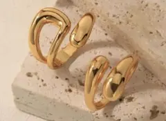 ステンレス　ゴールド　2個セット　指輪　リングのサムネイル