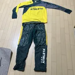 アスレタシャツ上下 L サッカー　フットサル　ウェア　イエローと濃いグリーン