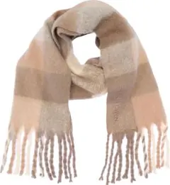 マフラー ストール チェック かわいい 防寒 バラクラバ スヌード 暖色