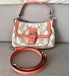 美品 COACH シグネチャー ソーホー2way ショルダーバッグ 25289