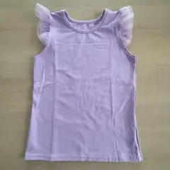 devirock チュール袖ノースリーブTシャツ 140cm ラベンダー色