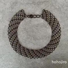 【オーダー用】ビーズ手編みネックレス No.51 【レース】 金属アレルギー対応