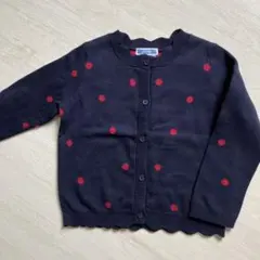 jacadi ネイビー ドット カーディガン　　3m