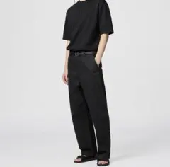 ユニクロU UNIQLO ワイドフィットチノ ブラック サイズ79