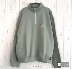 8G SHOOT ハーフジップスウェット ミントグリーン XL