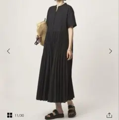 新品未使用】ミラオーウェン リネン混バルーンシャツワンピース