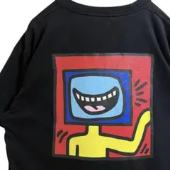 THRASHER × Keith Haring 반소매 티셔츠 블랙 양면