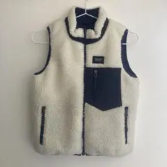 TAION フリースベスト ホワイト/ネイビー サイズ　130