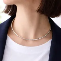 SALE ネックレス サージカルステンレス チョーカー ネックカフ シルバーのサムネイル