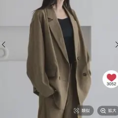 ローリーズファーム/ホップサックダブルジャケット・パンツセット