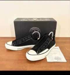 極美品　コンバース オールスター スリッポン　ブラック 23.5センチ 天然皮