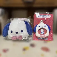 はぴだんぶい 当たりくじ ポチャッコ フェイスマスコット 缶バッジホルダー