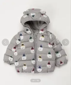 babyGAP クマ柄 ブラナンベア　グレー アウター　ダウン