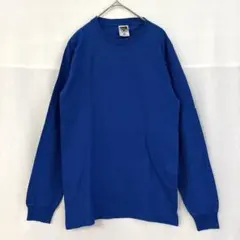 ◆フルーツ オブ ザルーム◆ 青 コットン 長袖 カットソー 伸縮性 Ｓサイズ