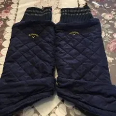 Callaway ネイビー ゴルフレッグウォーマー　刺繍ゴールド　美品