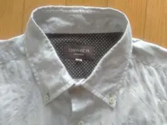 ORIHICA　オリヒカ　刺繍ドット柄ボタンダウン Yシャツ LL