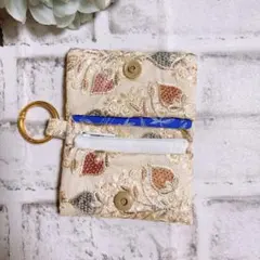 インド刺繍リボン　ポーチ　マルチポーチ　ハンドメイド　NO3402 小銭　コイン