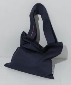 SMELLY ロゴシンプル ワイドトート ネイビー