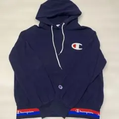 Champion チャンピオン パーカー 裏起毛 ネイビー レディースLサイズ