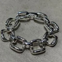 極太 ヴィンテージ シルバー チェーン ブレスレット