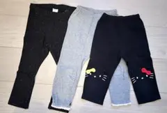 【petitmine 他】ハローキティ他 レギンス 3枚セット 92・100
