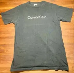 calvin klein ブラック　ロゴT made in USA