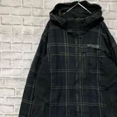 コロンビア　マウンテンパーカー中綿　ブラックL ロゴ刺繍アウトドア0128