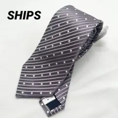 【新品未使用（207）】シップス ネクタイ ドット&ストライプ柄のサムネイル