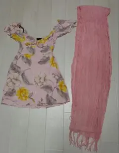 FOREVER 21 花柄 ノースリーブ チュニックとストールのセット売り