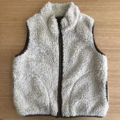 ユニクロ　フリースベスト　ベージュ　100