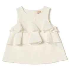 新品 プティマイン ノースリーブフリルチュニックブラウス ブランシェス